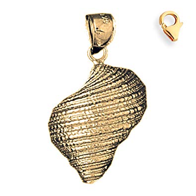 395x395 Silver Yellow Plated Conch Shell Charm