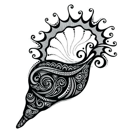 450x450 seashell design vector abstract sea shell patterned design