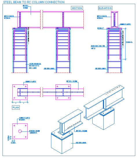 473x543 Concrete Column Steel Beam Connection