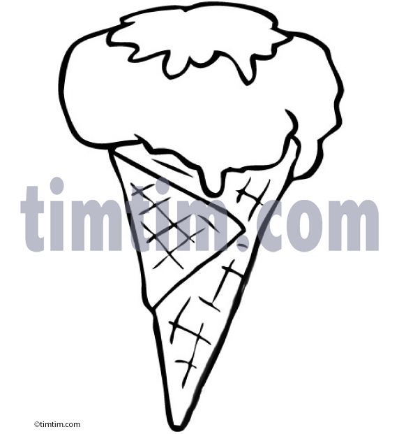 572x621 Free Drawing Of An Ice Cream Cone Bw From The Category Cooking