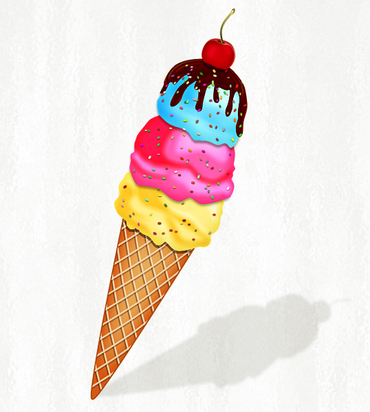 538x600 Ice Cream Cone Drawing