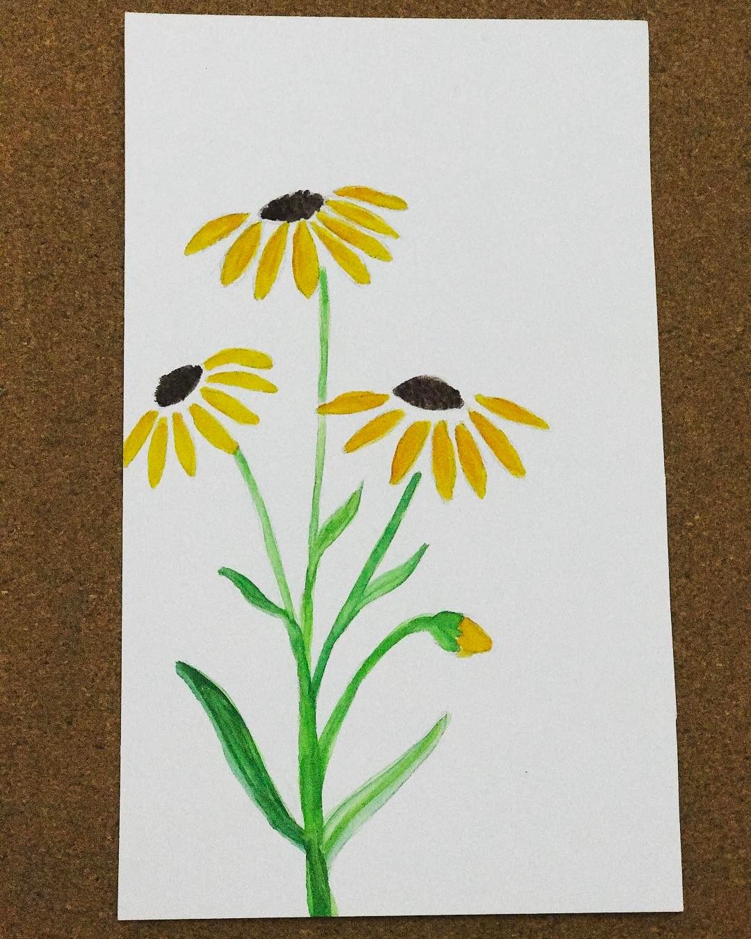 1080x1350 Doodles In Sunflower Drawing, Watercolor