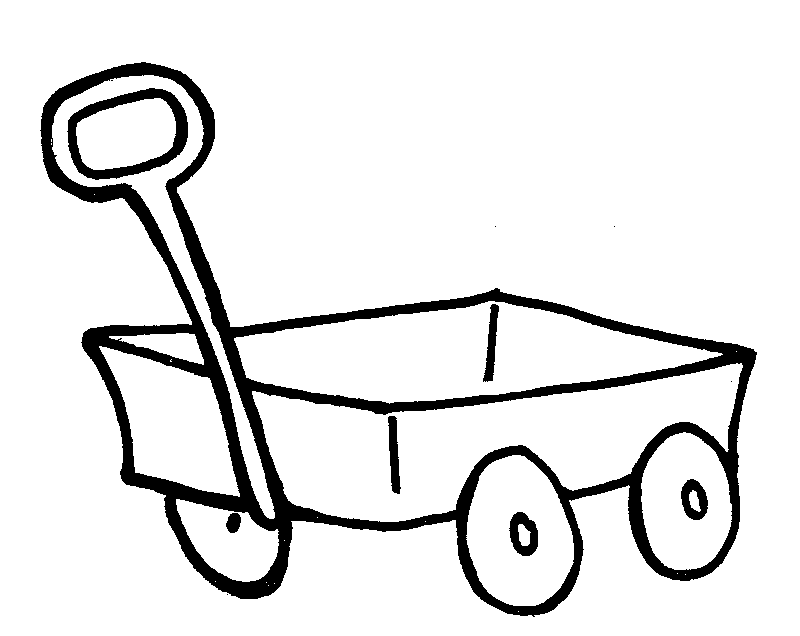 800x636 Black And White Wagon Clipart