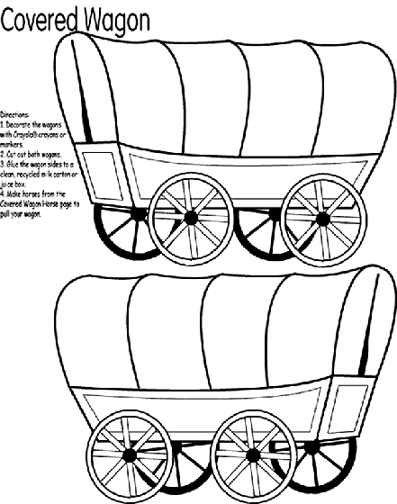 441x560 Covered Wagon Coloring