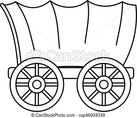 450x386 Covered Wagon Illustrations And Clipart Covered Wagon Royalty