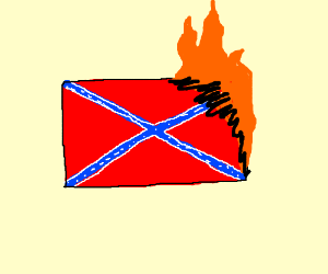 300x250 Confederate Flag On Fire