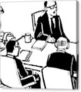 163x186 Five Executives Sit Around A Conference Table Drawing