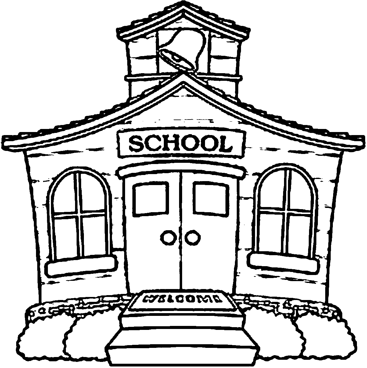 1203x1207 Schoolhouse Drawing Free Download