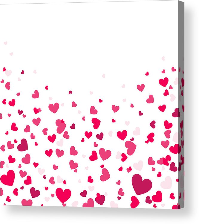 666x750 Colorful Background With Heart Confetti Valentines Day Greeting