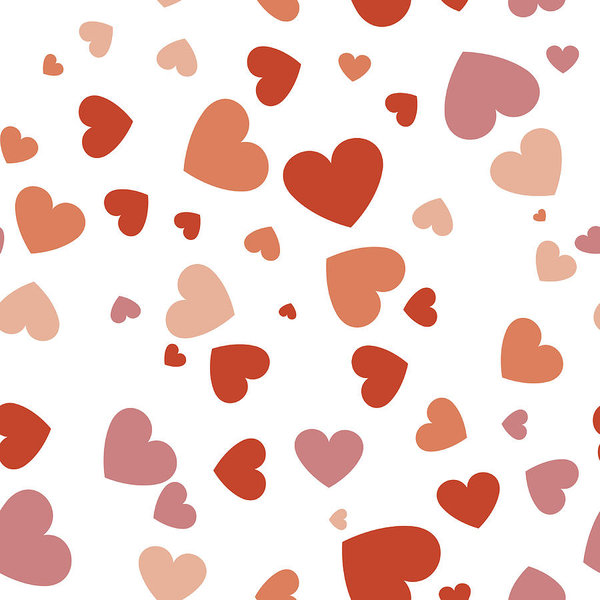 600x600 Heart Confetti Of Valentines Falling On White Background Vector
