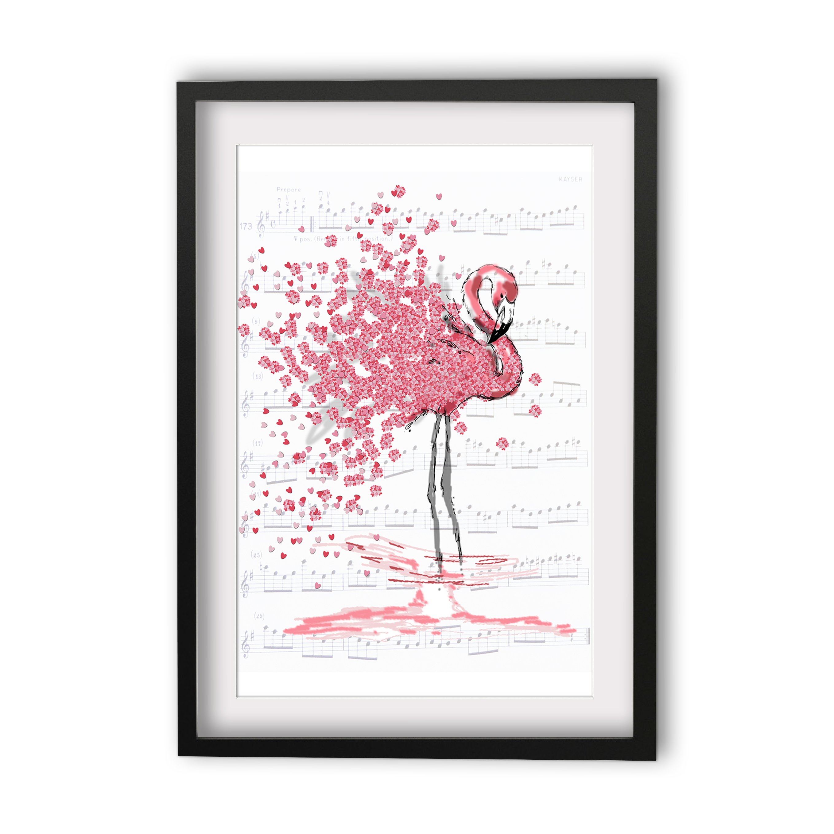2717x2717 Print Heart Confetti Flamingo