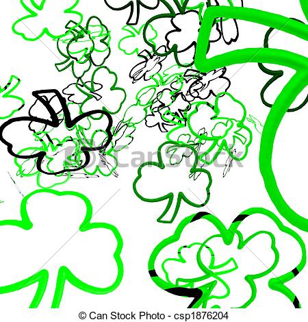 450x470 shamrock confetti an illustration of a shamrock shaped confetti