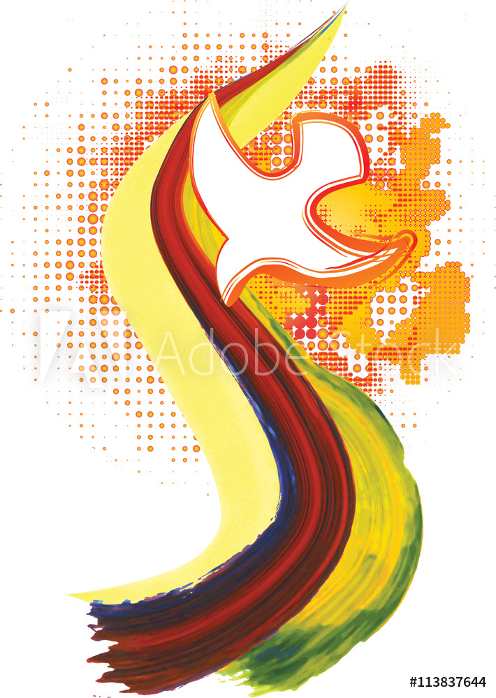 710x1000 Photo Art Print Sacrament Of Confirmation, Symbolic Drawing