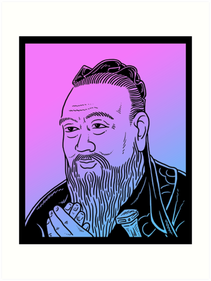 413x549 confucius vaporwave pastel goth aesthetic art prints