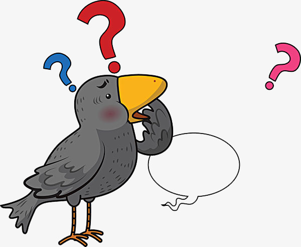 600x492 Confused Crows, Confused Clipart, Cartoon Hand Drawing, Decorate