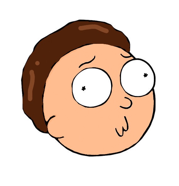 570x594 Rickandmorty Morty Ram Confused Cartoon Drawing Freetoe