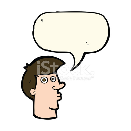 440x440 Cartoon Confused Man With Speech Bubble Stock Vector