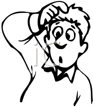 303x350 Confused Face Clipart Black And White