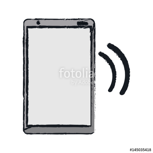 500x500 drawing mobile phone device connection transmission vector