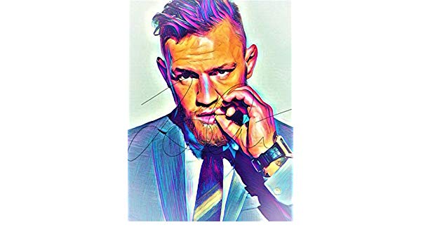 600x350 Conor Mcgregor Abstract Drawing Print Poster Hand Drawn Pop Art