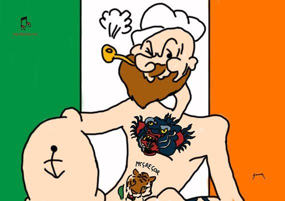 570x403 Conor Mcgregor, Tattoo, Prints Wall Art, Art Print, Digital Art