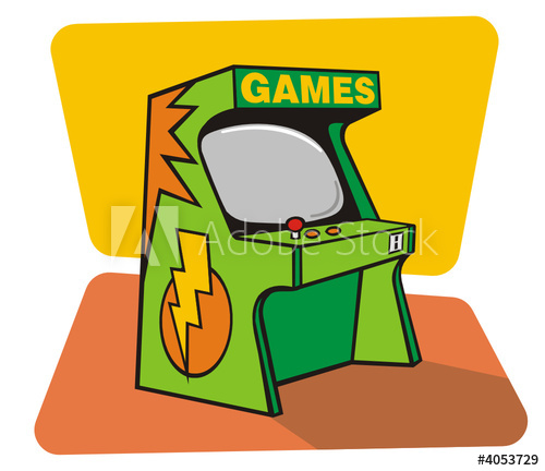 500x432 Vector Drawing Of A Retro Game Coin Console