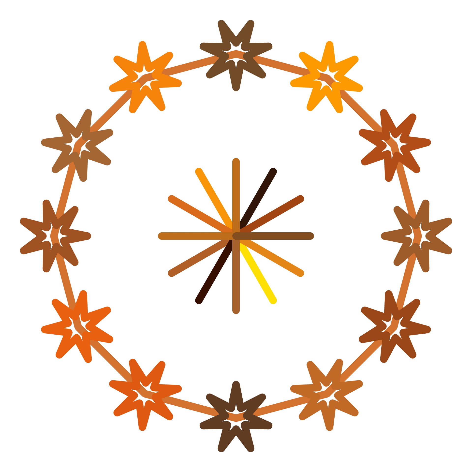 1920x1920 symmetric, drawing, constellation, stars, flowers