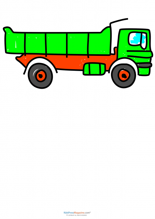 500x706 Learn To Draw Construction Equipment Dump Truck Drawing
