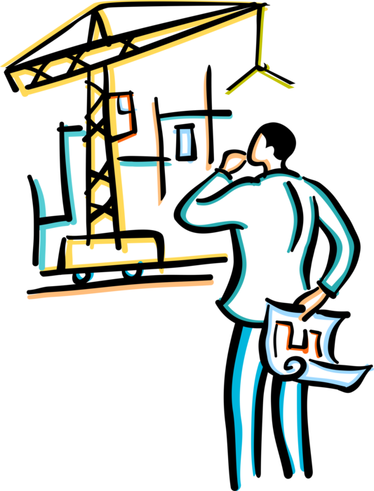 533x700 Engineer With Blueprints On Construction Site