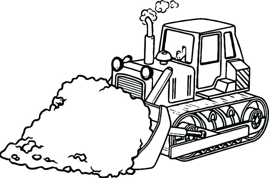 863x572 Bulldozer Coloring Pages Free Construction Coloring Pages