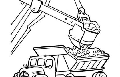 420x270 Free Coloring Pages Construction Vehicles New Truck Outline