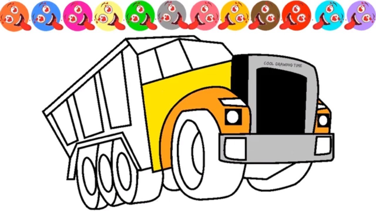 1280x720 How To Draw Dump Truck Coloring Pages