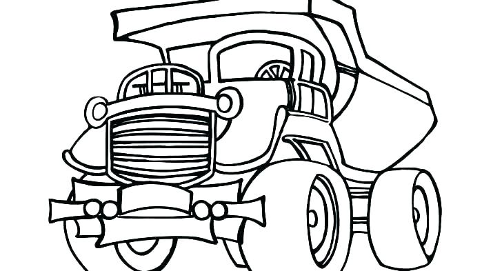 728x393 Bulldozer Monster Truck Coloring Pages