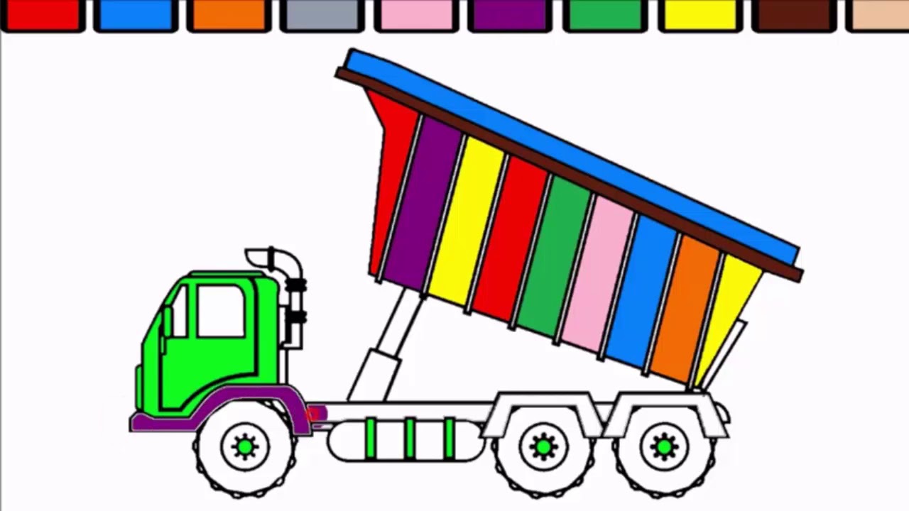 1280x720 Tiki Tv Construction Truck Drawing And Painting Page