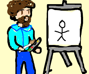 300x250 Construction Worker Drawing