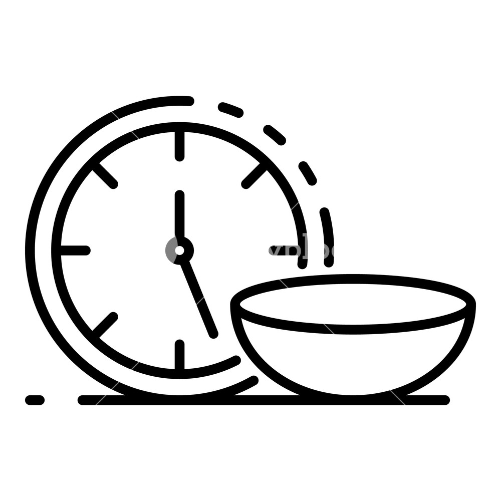 1000x1000 Time Contact Lens Icon Outline Time Contact Lens Vector Icon