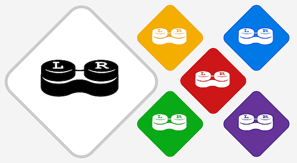 600x330 Contact Lens Cases Color Diamond Vector Icon
