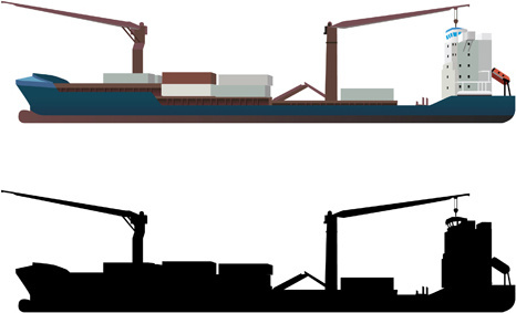 466x283 Free Vector Cargo Ships Free Vector Download