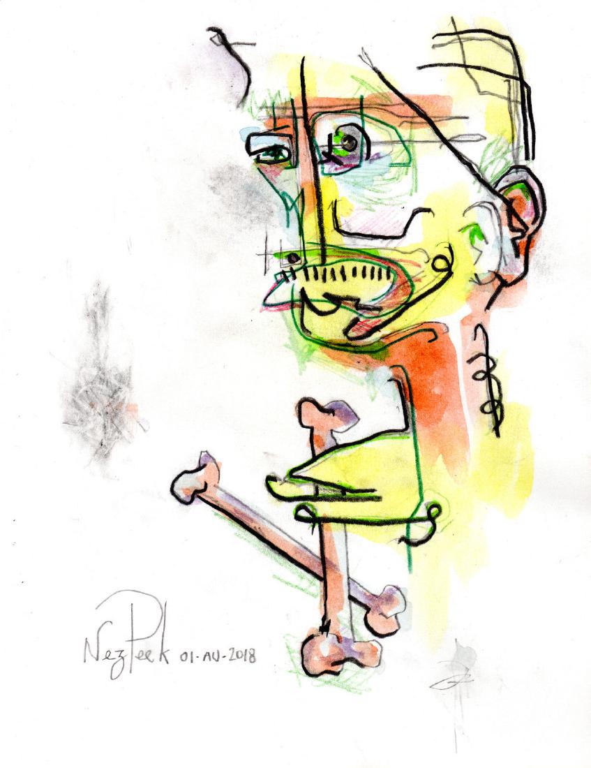 847x1100 original neo expressionist art drawing contemporary