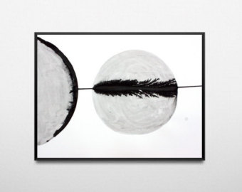 340x270 Black And White Ink Drawing Abstract Contemporary Art Etsy