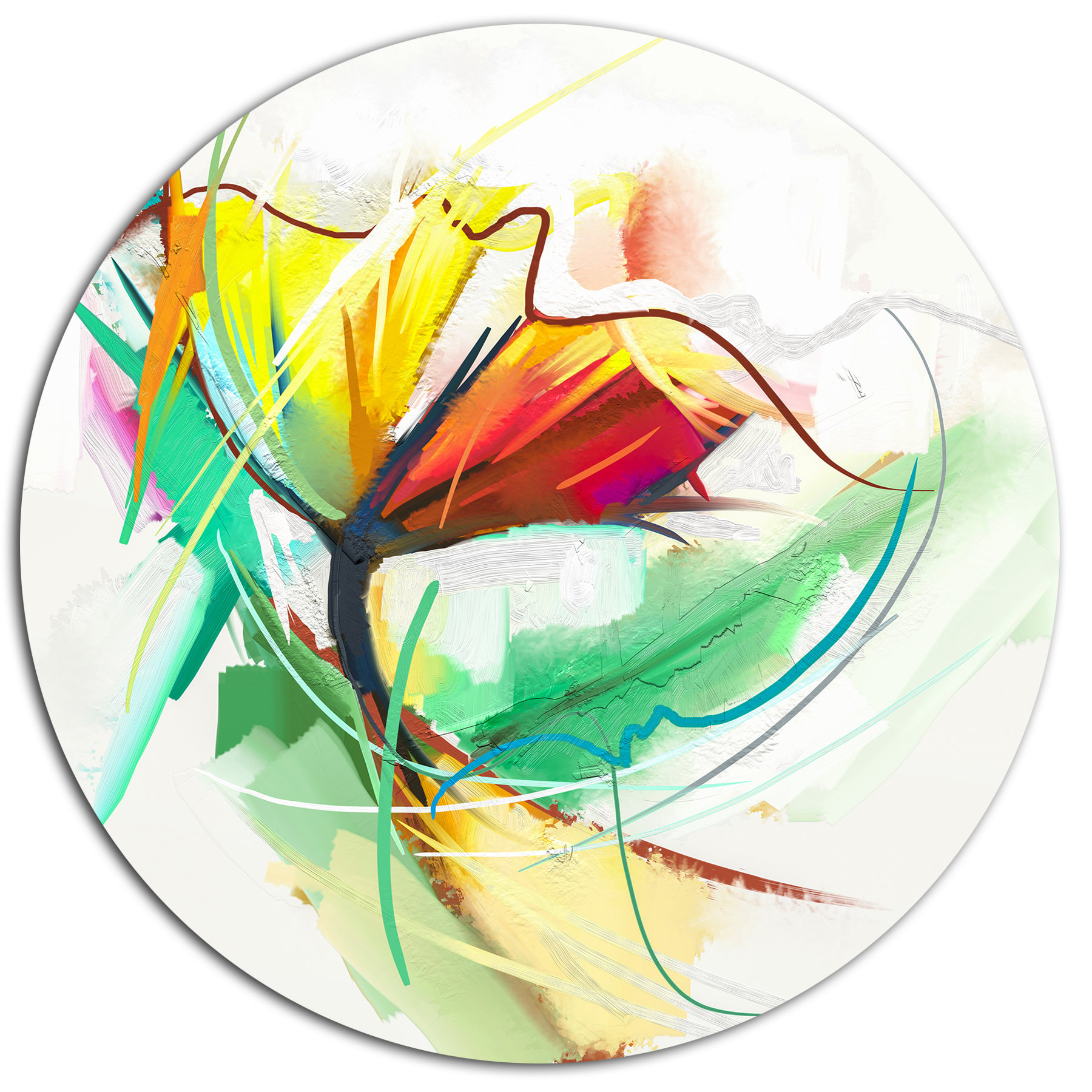 1800x1800 Designart 'still Life Of Yellow Red Colour Flower' Oil Painting