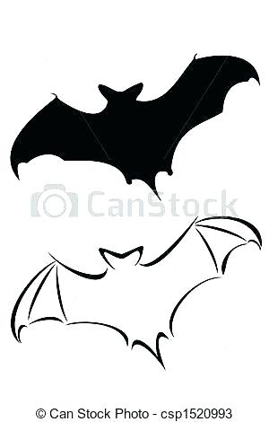 300x470 Halloween Bat Outline Collection Of Bat Line Drawing Download Them