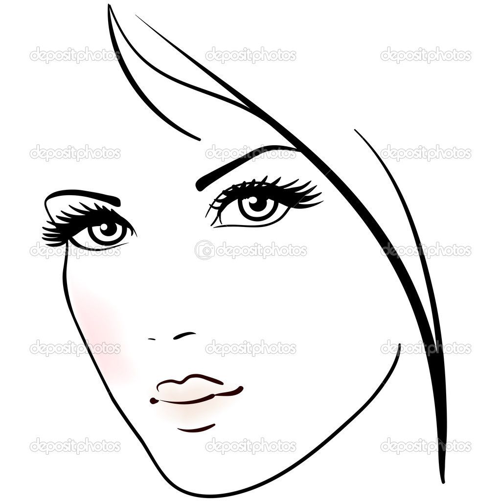 1024x1024 Face Lineart Free Download