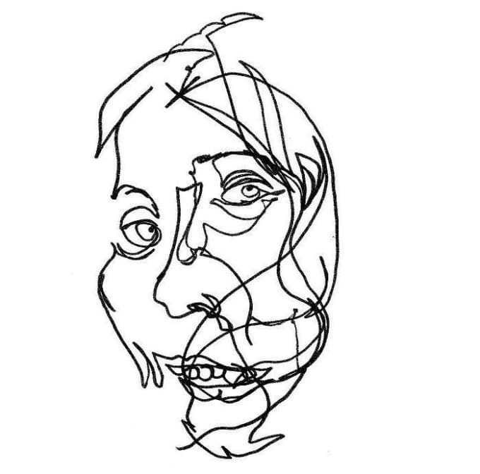 680x672 Draw A Blind Contour Portrait From Any Photo