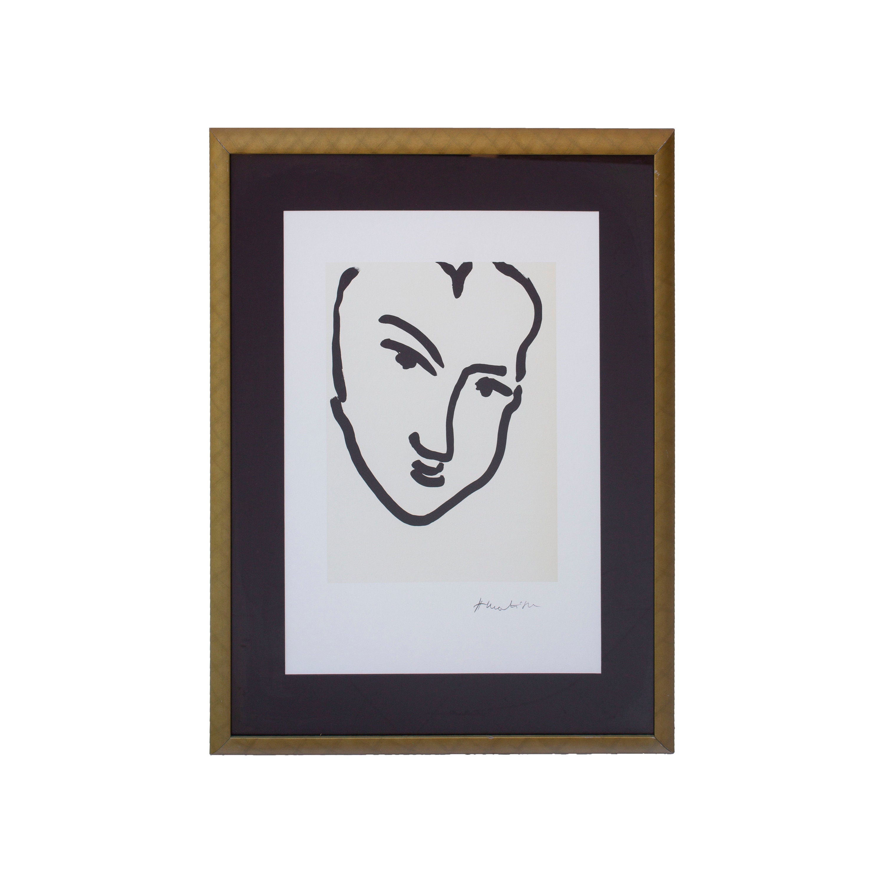 3000x3000 Framed Black And White Contour Drawing Print
