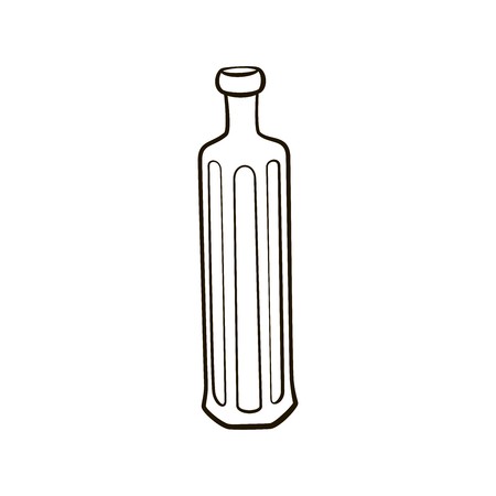 450x450 Retro Vintage Cut Glass Bottle Icon Hand Drawing Contour