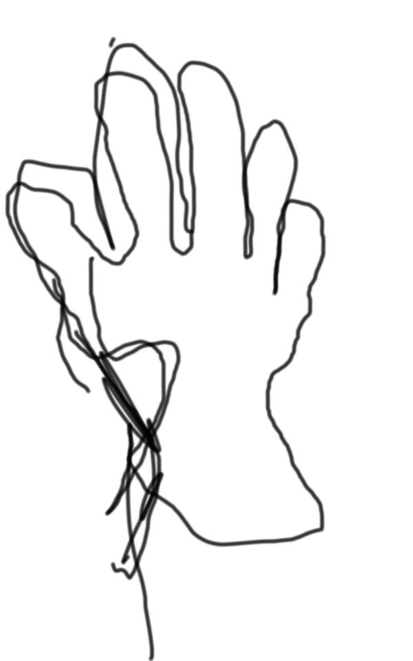 600x960 Hand Blind Contour Drawing