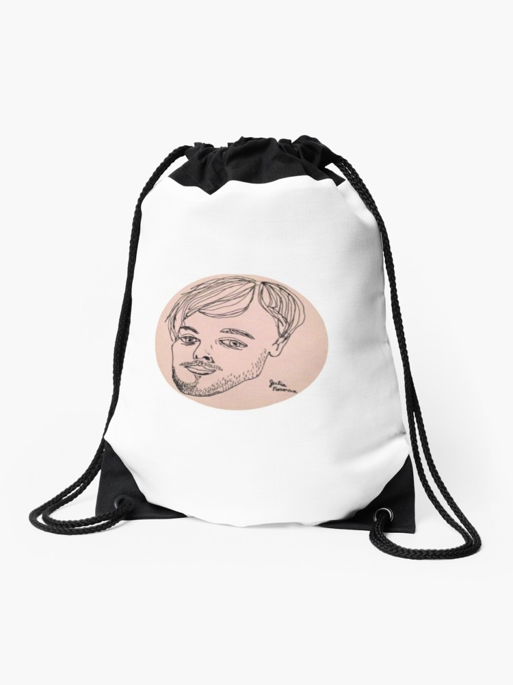 750x1000 matthew gray gubler contour one line drawing drawstring bag