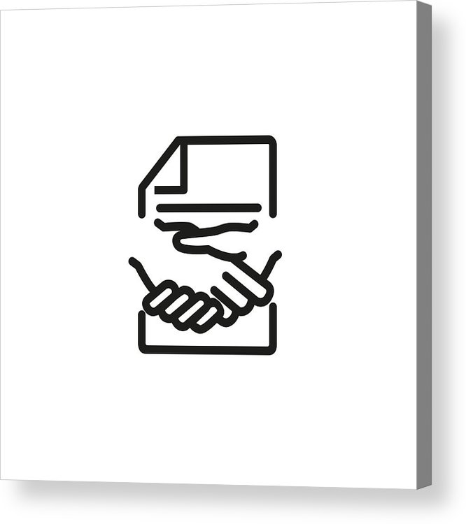 666x750 Signing Contract Icon Acrylic Print