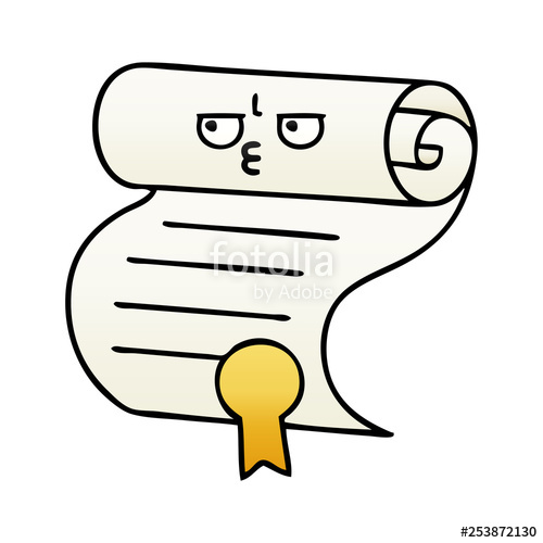 500x500 Gradient Shaded Cartoon Contract Stock Image And Royalty Free